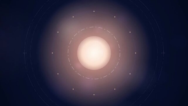 Glowing central orb HUD graphics spinning seamless loop background