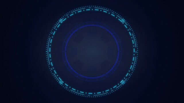 Futuristic HUD interface target rings seamless loop motion background