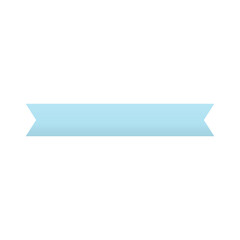 Obraz premium Light blue ribbon banner graphic design element.