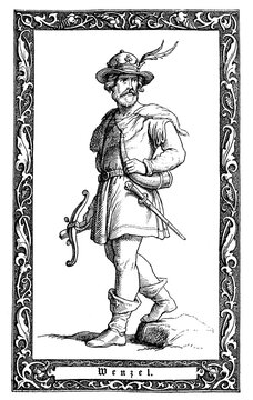 Wenceslas of Luxembourg, dynasty of the Luxembourgers, nickname the Lazy, 1361-1419, from his coronation in infancy in 1363 until his death in 1419 as Wenceslas IV King of Bohemia and from 1376 until his deposition in 1400 Roman-German King, Historical, digitally restored reproduction of a 19th century original, exact date unknown
