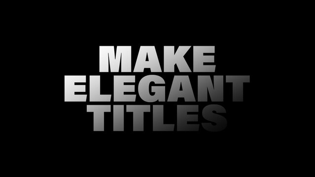 Cinematic Text Animations