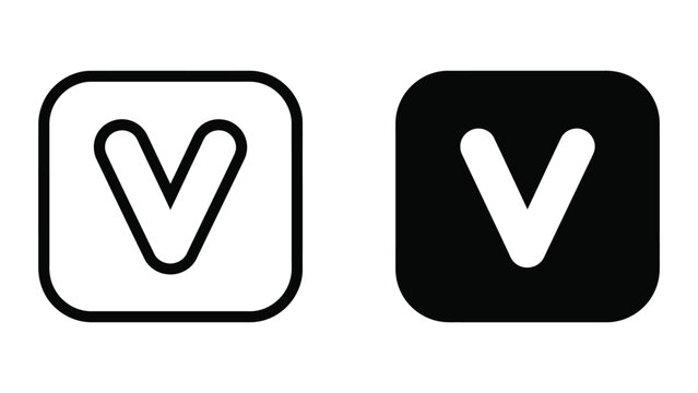 Minimalist checkmark icon in two color styles