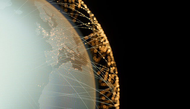Global Digital Network over Planet Earth from Space
