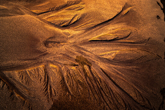 Golden sand abstract