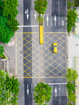 Aerial View of Urban Transit Grid and Right of Way