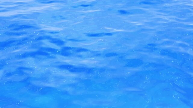 Slow motion close up of blue ocean water waves surface 4k seamless loop