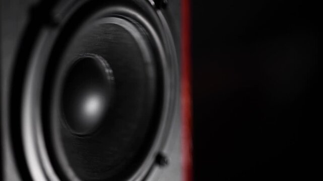 audio speaker isolated on black