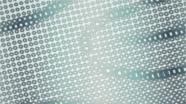 Abstract halftone dot pattern background, minimalist digital tech motion graphics, soft teal and grey geometric circle texture, corporate backdrop