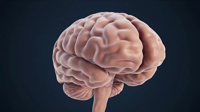 Human Brain Anatomy in Detailed 3D Medical Visualization