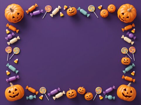 halloween pumpkin frame