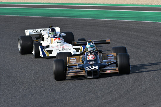Scarperia, Italy - October 2th 2026: Arrows A1b of year 1979 ex Riccardo Patrese drive by unknown in action during practice session at Mugello Circuit.