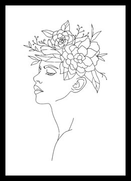 woman with flowers