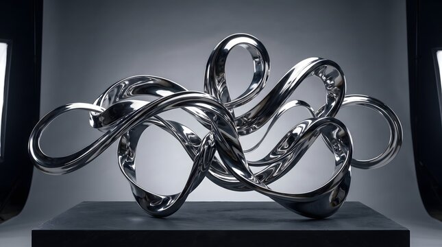 An exquisite intricately designed glass sculpture featuring flowing interconnected translucent spheres captivating the eye with its delicate form and reflective qualities