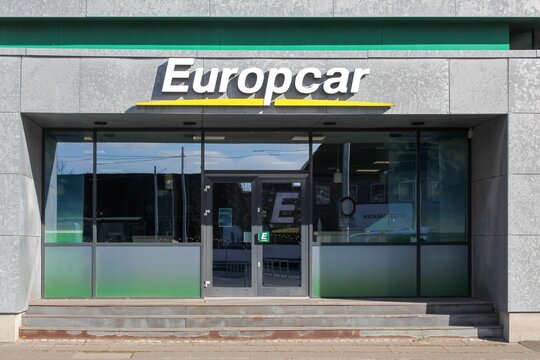 Aarhus, Denmark - March 4, 2022: Europcar agency. Europcar is a French car rental company founded in 1949 in Paris