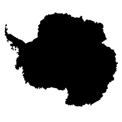 Antarctica Continent Map Silhouette Icon © Hardik