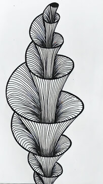 black and white flower