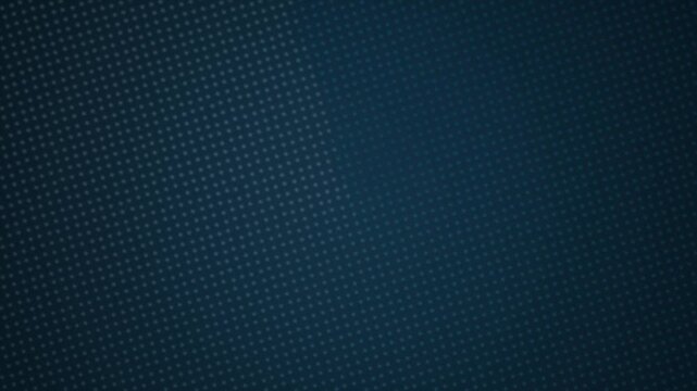 Dark blue halftone background with dot pattern texture, abstract navy blue geometric screen overlay, minimalist digital backdrop for corporate video