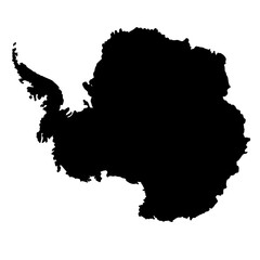 Antarctica Continent Map Silhouette Vector © wale