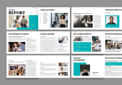 Annual Report Template Design