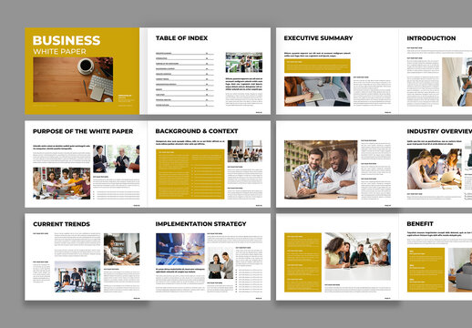 Business White Paper Template Design