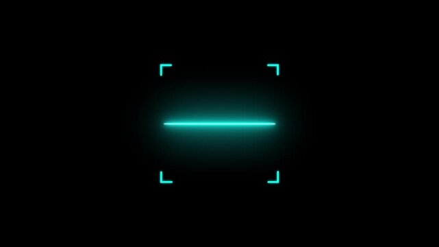 QR Code Scanner Animation on green screen. Futuristic barcode quick-response code scanning Bar. scan any Documents on a black background.