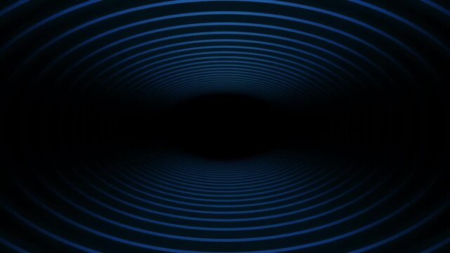 Abstract blue waves move in circular patterns against a dark background with subtle light shifts
