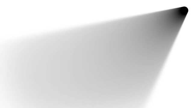 Bright transparent spotlights rays of professional lighting equipment video animation, Flashlight beams. A single spotlight on empty floor. 4k Animation