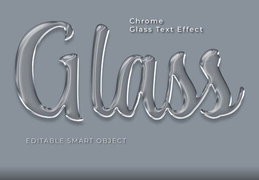 Chrome Glass Text Effect