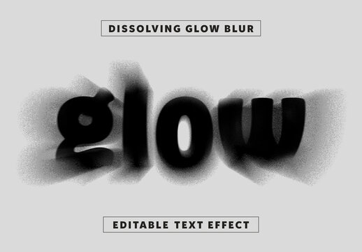 Dissolving Glow Blur Text Effect
