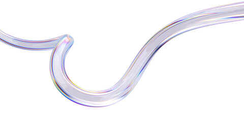abstract Glass wave tube 3d rendering. User experience, onboarding and business process flow. © vpanteon