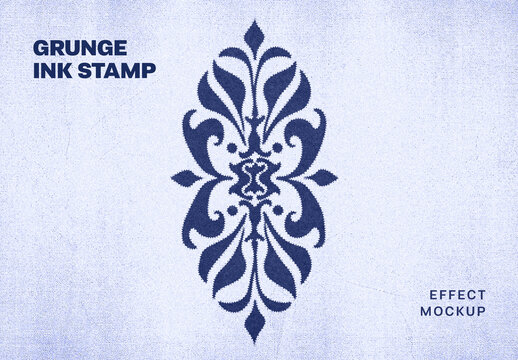 Grunge Ink Stamp Effect Mockup