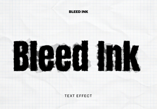 Bleed Ink Text Effect