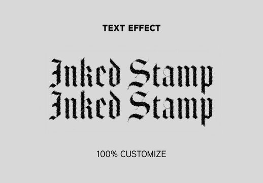 Inked Stamp Text Effect