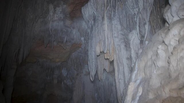 Limestone karst rock formations in Crystal Cave, Belize
