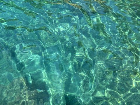Adriatic sea clear turquoise water surface