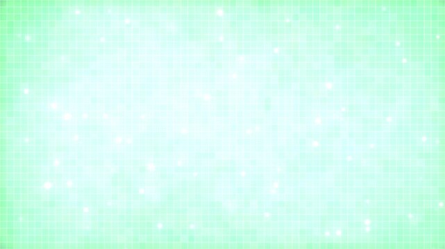 Gradient green motion background with scrolling and blinking grid