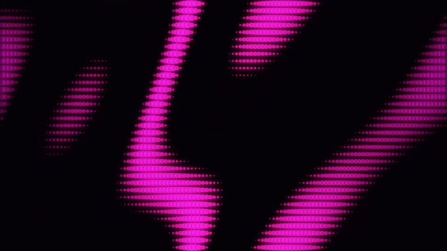 Neon pink halftone wave motion background, abstract pulsing dot pattern loop