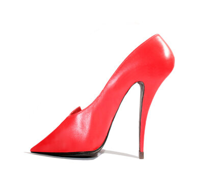 Red lady's shoe