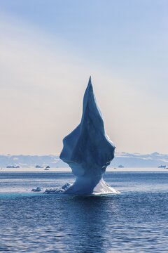 Striking iceberg, Scoresbysund, East Greenland, Greenland