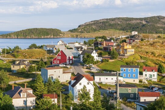 Colorful wooden houses, Trinity, Trinity Bay, Newfoundland and Labrador, Canada