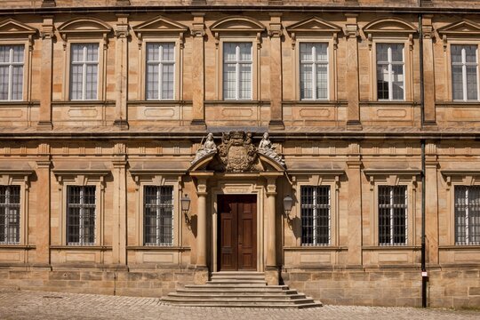 Facade of the Neue Residenz, historic centre, Bamberg, Upper Franconia, Bavaria, Germany