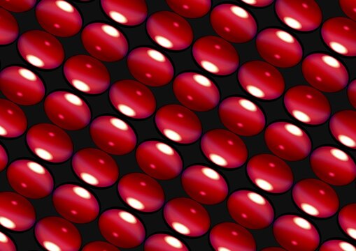 Red and black structure