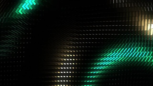 a cube wave animation, could be used as dj or vj visualizations. Ideal for background backdrops. colorful and playful, good for gaming and games. for lobbies lobby and high end display systems.