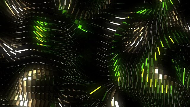 a cube wave animation, could be used as dj or vj visualizations. Ideal for background backdrops. colorful and playful, good for gaming and games. for lobbies lobby and high end display systems.