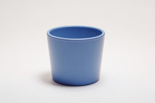 Blue flower pot isolated on a white background.