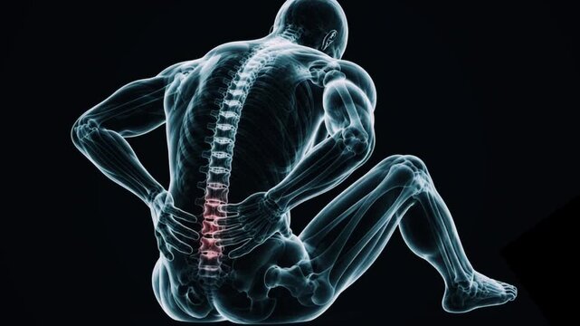 3D Medical Animation of Lower Back Pain from Poor Sitting Posture