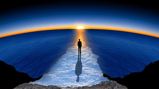 Visionary Sunrise  Overcoming Challenges, Inspirational Imagery
