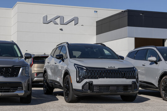 Kia Sportage X-Line AWD SUV at a dealership. Kia offers the Sportage with a 2.5L Direct Injection 4-Cylinder engine. MY:2026