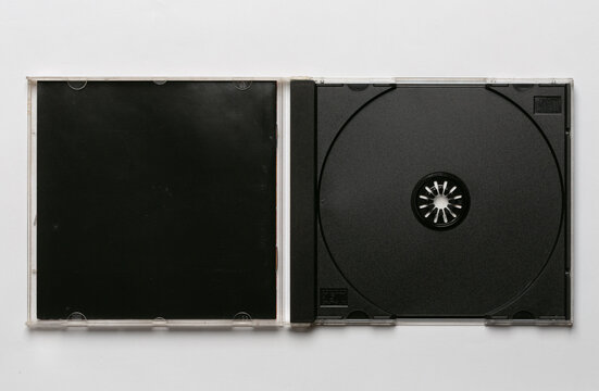 Blank folder, empty CD case
