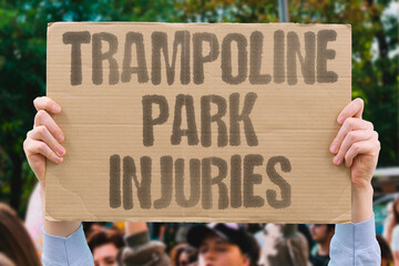 "Trampoline park injuries" Bouncing venues report rising fractures. TRAMPOLINE. FRACTURES. PARKS. INJURIES. BOUNCING. © AndriiKoval